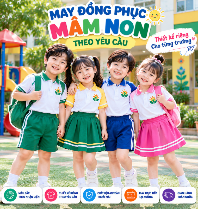 May Đồng Phục Mầm Non Theo Yêu Cầu – Thiết Kế Riêng, Giá Tốt