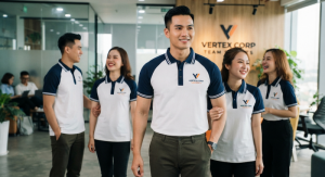 Áo Polo Đồng Phục Raglan Phối Vai Thể Thao – Thiết Kế Năng Động Theo Yêu Cầu