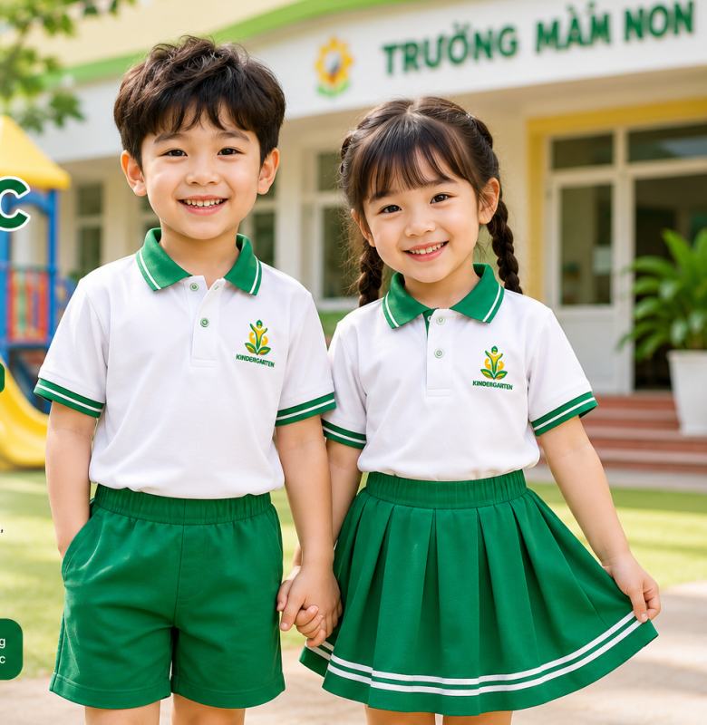 Đồng Phục Mầm Non KN-MN01 – Thiết Kế Dễ Thương, An Toàn Cho Bé