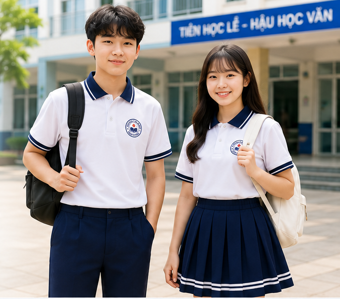 Đồng Phục Học Sinh THCS KN-THCS01 – Năng Động, Hiện Đại, Chuẩn Phong Cách Học Đường