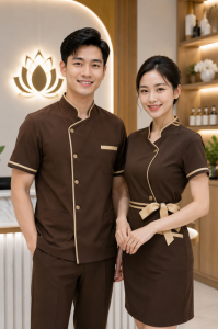 Đồng Phục Spa - Nail KN-SP03 – Phong Cách Cao Cấp Cho Spa, Clinic Và Thẩm Mỹ Viện