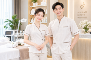 Đồng Phục Spa Thẩm Mỹ Y Khoa KN-YT09 – Thanh Lịch, Sang Trọng, Chuyên Nghiệp