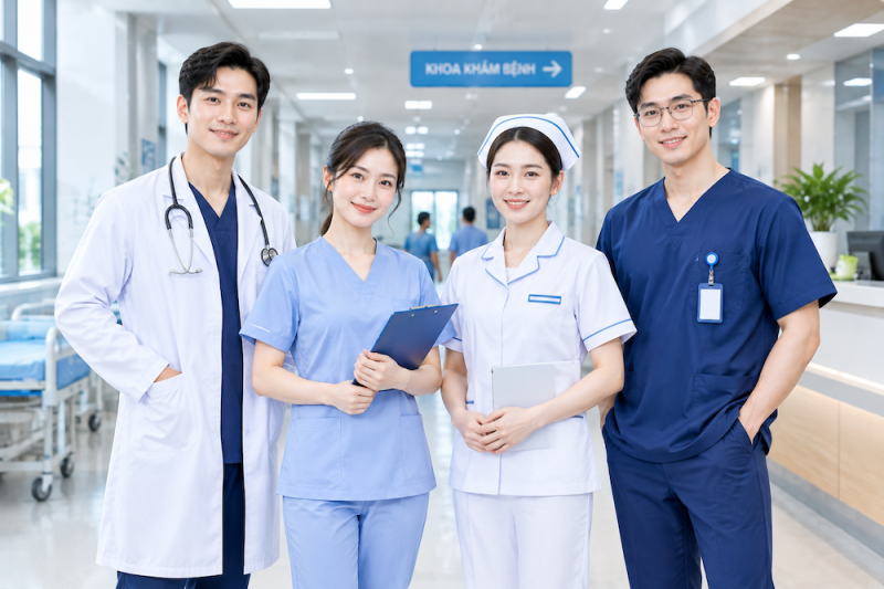 May Đồng Phục Y Tế KN-YT10 – Đồng Phục Nhân Viên Bệnh Viện Chuyên Nghiệp