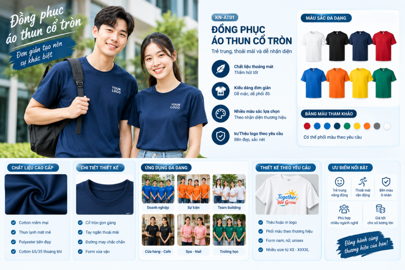 ĐỒNG PHỤC ÁO THUN – GIẢI PHÁP HÌNH ẢNH CHO DOANH NGHIỆP