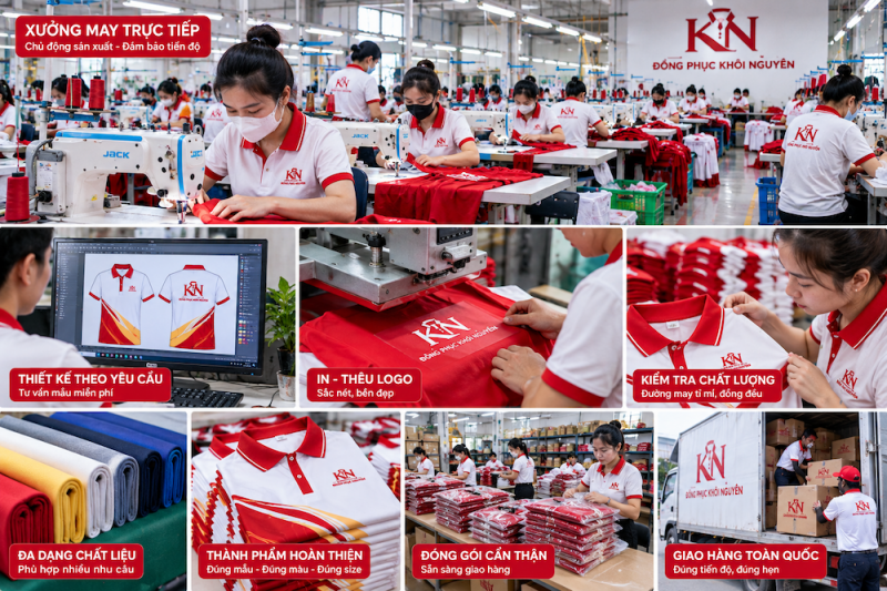 Xưởng May Đồng Phục Theo Yêu Cầu – May Trực Tiếp Tại Xưởng, Giá Tốt