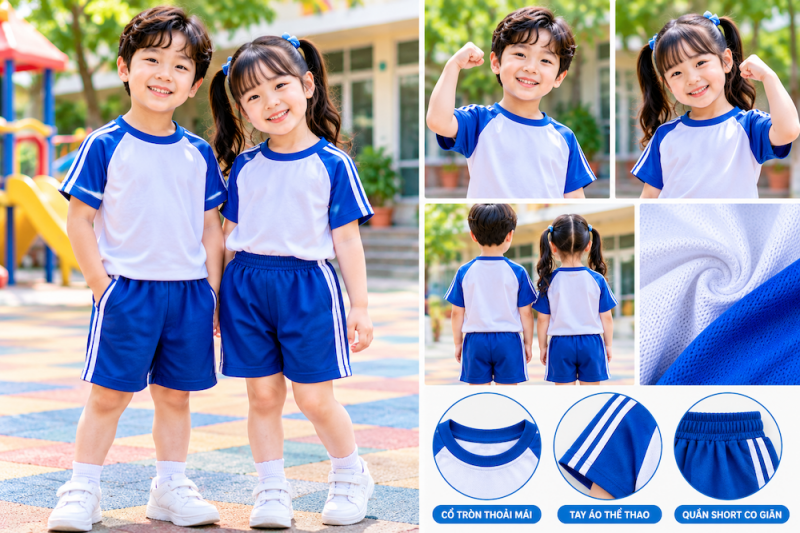 May Đồng Phục Thể Dục Mầm Non Đẹp, Thoải Mái Và Năng Động